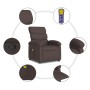 Sillón de masaje reclinable de tela marrón oscuro en Sillones | Comprar online en Foru.es