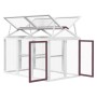 Corral de madera maciza pino color moca 141x94x104 cm de vidaXL, Jaulas y habitáculos para animales pequeños - Ref: Foro24-17...