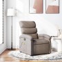 Sillón de masaje reclinable de tela gris taupé en Sillones | Comprar online en Foru.es