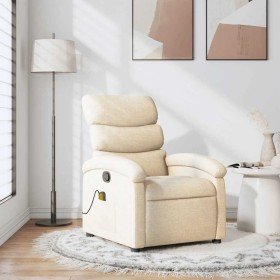 Sillón de masaje reclinable de tela crema en Sillones | Comprar online en Foru.es