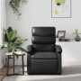Sillón reclinable de cuero sintético negro en Sillones | Comprar online en Foru.es