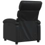 Sillón reclinable de cuero sintético negro en Sillones | Comprar online en Foru.es
