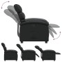Sillón reclinable de cuero sintético negro en Sillones | Comprar online en Foru.es