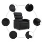 Sillón reclinable de cuero sintético negro en Sillones | Comprar online en Foru.es