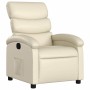 Sillón reclinable de cuero sintético crema en Sillones | Comprar online en Foru.es