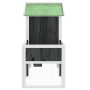 Conejera de madera maciza de pino gris 170x63x113 cm de vidaXL, Jaulas y habitáculos para animales pequeños - Ref: Foro24-172...
