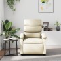 Sillón reclinable de cuero sintético crema en Sillones | Comprar online en Foru.es