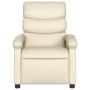 Sillón reclinable de cuero sintético crema en Sillones | Comprar online en Foru.es