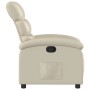 Sillón reclinable de cuero sintético crema en Sillones | Comprar online en Foru.es