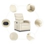 Sillón reclinable de cuero sintético crema en Sillones | Comprar online en Foru.es