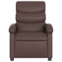 Sillón reclinable de cuero sintético marrón en Sillones | Comprar online en Foru.es