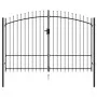Doppeltor-Zauntor mit schwarzen Stahlspießen 3x2 m von vidaXL, Gartentore - Ref: Foro24-145738, Preis: 254,64 €, Rabatt: %