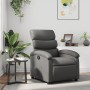 Sillón reclinable de cuero sintético gris en Sillones | Comprar online en Foru.es