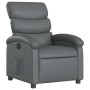 Sillón reclinable de cuero sintético gris en Sillones | Comprar online en Foru.es