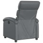 Sillón reclinable de cuero sintético gris en Sillones | Comprar online en Foru.es