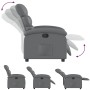 Sillón reclinable de cuero sintético gris en Sillones | Comprar online en Foru.es
