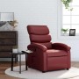 Sillón reclinable de cuero sintético rojo tinto en Sillones | Comprar online en Foru.es