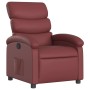 Sillón reclinable de cuero sintético rojo tinto en Sillones | Comprar online en Foru.es