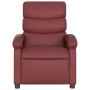Sillón reclinable de cuero sintético rojo tinto en Sillones | Comprar online en Foru.es