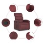 Sillón reclinable de cuero sintético rojo tinto en Sillones | Comprar online en Foru.es