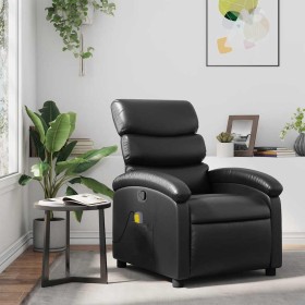 Sillón de masaje reclinable cuero sintético negro en Sillones | Comprar online en Foru.es
