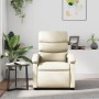 Sillón reclinable de masaje cuero sintético crema en Sillones | Comprar online en Foru.es