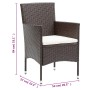 Juego de comedor de jardín 11 piezas ratán sintético marrón de vidaXL, Conjuntos de jardín - Ref: Foro24-3058565, Precio: 839...