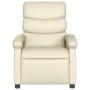 Sillón reclinable de masaje cuero sintético crema en Sillones | Comprar online en Foru.es