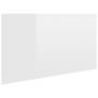 Cabecero cama madera contrachapada blanco brillo 160x1,5x80 cm de vidaXL, Cabeceros y pies de cama - Ref: Foro24-811040, Prec...