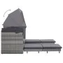 Sofá cama extensible 3 plazas con capota ratán sintético gris de vidaXL, Sofás de exterior - Ref: Foro24-46077, Precio: 1,00 ...