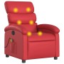 Sillón de masaje reclinable cuero sintético rojo en Sillones | Comprar online en Foru.es