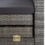 Sofá cama extensible 3 plazas con capota ratán sintético gris de vidaXL, Sofás de exterior - Ref: Foro24-46077, Precio: 1,00 ...