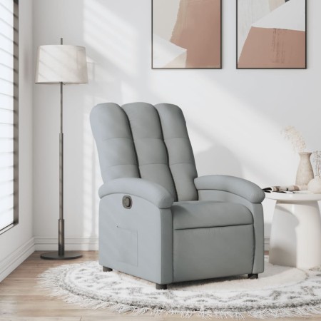 Sillón reclinable de tela gris claro en Sillones | Comprar online en Foru.es