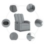 Sillón reclinable de tela gris claro en Sillones | Comprar online en Foru.es