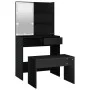 Juego de tocador con LED madera contrachapada negro de vidaXL, Tocadores para dormitorios - Ref: Foro24-3114108, Precio: 107,...