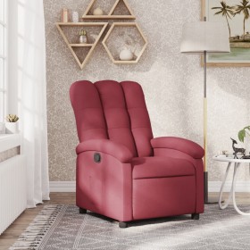 Sillón reclinable de tela rojo tinto en Sillones | Comprar online en Foru.es