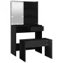 Juego de tocador con LED madera contrachapada negro de vidaXL, Tocadores para dormitorios - Ref: Foro24-3114108, Precio: 107,...