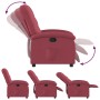 Sillón reclinable de tela rojo tinto en Sillones | Comprar online en Foru.es