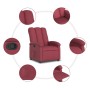 Sillón reclinable de tela rojo tinto en Sillones | Comprar online en Foru.es