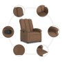Sillón reclinable de tela marrón en Sillones | Comprar online en Foru.es