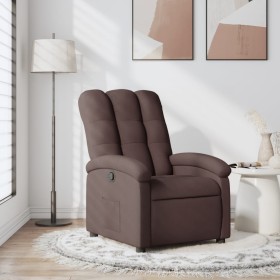 Sillón reclinable de tela marrón oscuro en Sillones | Comprar online en Foru.es