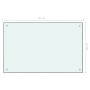 Protección salpicaduras cocina vidrio templado blanco 80x50 cm de vidaXL, Herramientas y utensilios de cocina - Ref: Foro24-2...