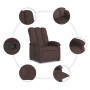 Sillón reclinable de tela marrón oscuro en Sillones | Comprar online en Foru.es