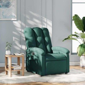 Sillón reclinable de tela verde oscuro en Sillones | Comprar online en Foru.es