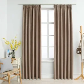 Blackout curtains with hooks 2 pieces taupe 140x175 cm by vidaXL, Curtains and curtains - Ref: Foro24-134479, Price: 35,78 €,...