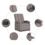 Sillón reclinable de tela gris taupe en Sillones | Comprar online en Foru.es