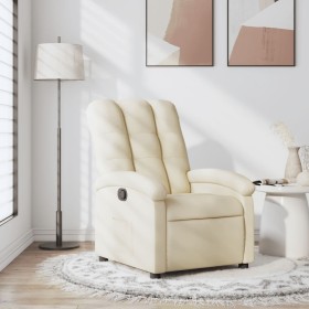 Sillón reclinable de tela crema en Sillones | Comprar online en Foru.es