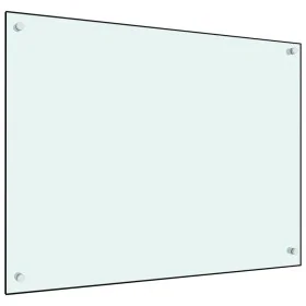 Protección salpicaduras cocina vidrio templado blanco 80x60 cm de vidaXL, Herramientas y utensilios de cocina - Ref: Foro24-2...