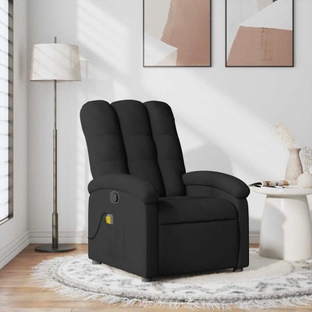 Sillón reclinable de masaje de tela negro en Sillones | Comprar online en Foru.es