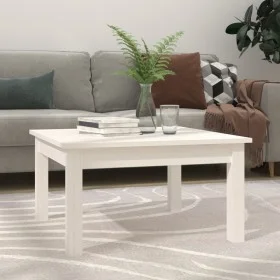 Mesa de centro de madera maciza de pino blanco 55x55x30 cm de vidaXL, Mesas de centro - Ref: Foro24-814230, Precio: 42,93 €, ...